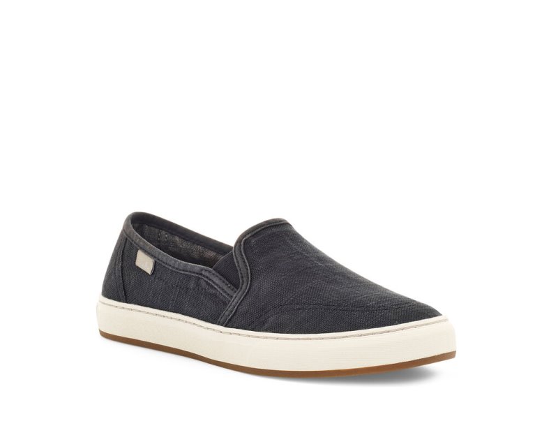 Sanuk Womens Avery Hemp Vegan Slip-on Black Shoes | UKCYBH957